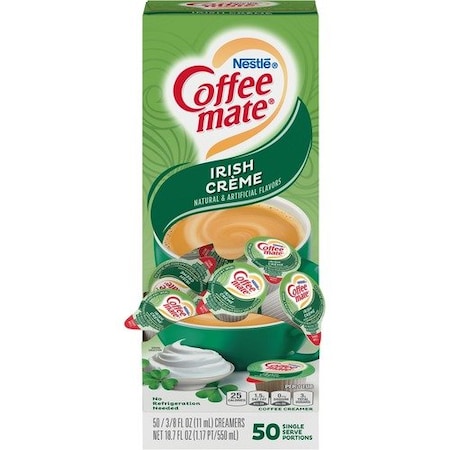 Nestle Creamer, Liquid, 0.38 oz Singles, Irish Creme NES35112